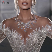 Ulapan New Bridal Necklace Crown Accessories Wedding Dress Tiara Set Style Accessories Jewelry HN01