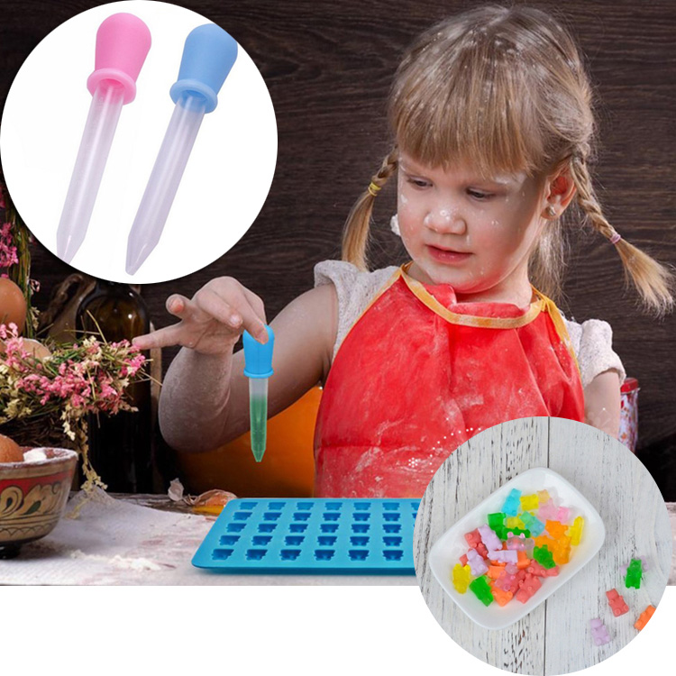 diy self-made QQ soft candy special silicone head dropper children medicine feeder breastfeeder 5ML with scale household dropper