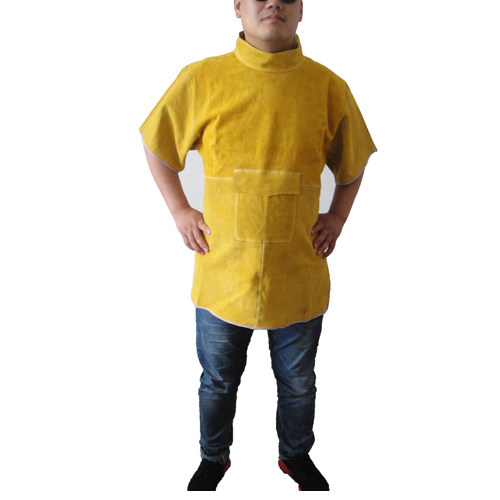 Full cowhide electric welding suit argon arc welding suit Welding protective overalls Anti-scalding wear-resistant anti-splash high temperature resistance