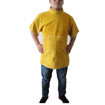 Full-cow leather electric welding and argon arc welding and welding protective work clothes anti-wear and anti-splash and high temperature resistance