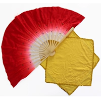 Настоящий шелк 8 -кишкол красный вентилятор+phnom penh желтые повороты