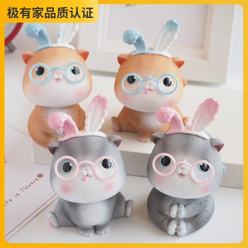 Creative On-board Pendulum-in-Wind Kitty Kitty Ecstasy Minimalist Modern Desktop Room Adorable Gift