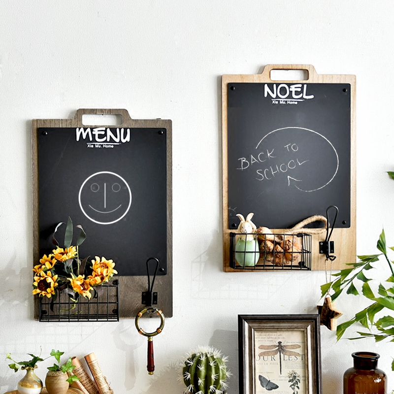 Nordic style blackboard wall simple dining room porch decoration wall hanging message board creative rack pendant wall type