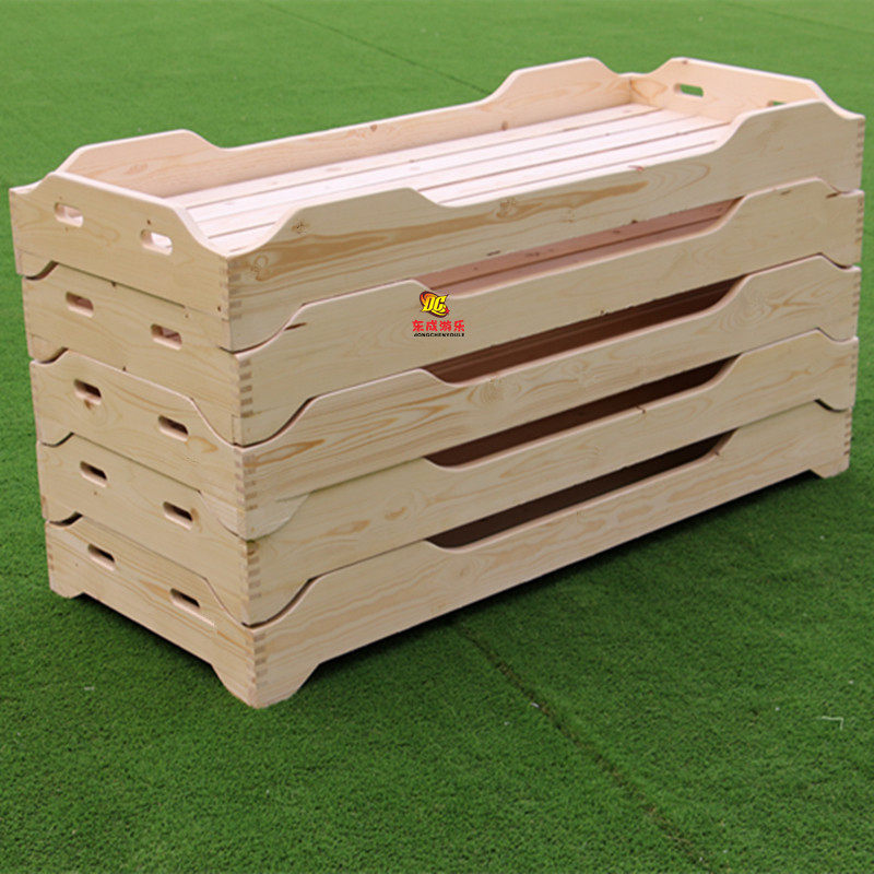 Kindergarten Solid Wood Push-pull Bed Children Nap Four Floors Pumped Bed Trusted Class Luncheon Pine Fence Fence