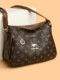 Genuine Leather Single-Shoulder Crossbody Women's Bag 2026 New Model Printed Cowhide Middle-Aged Mom Bag Fashionable Versatile Wide-Strap Handbag