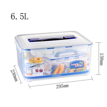 Lock lock lock large capacity fresh box with handle 6 5L plastic sealed box Plastic storage box HPL883