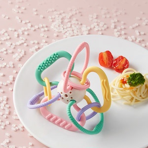 大嘴鸭曼哈顿球宝宝磨牙硅胶玩具食品级