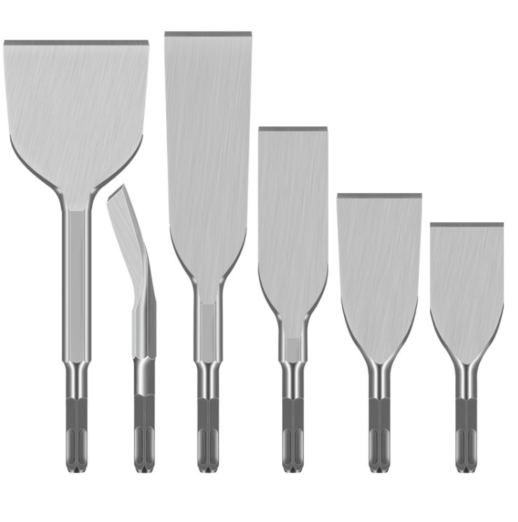 Electric hammer drill cement floor wall impact drill bit by long wide mouth curved tip flat head production chisel YU type slotted shovel durable