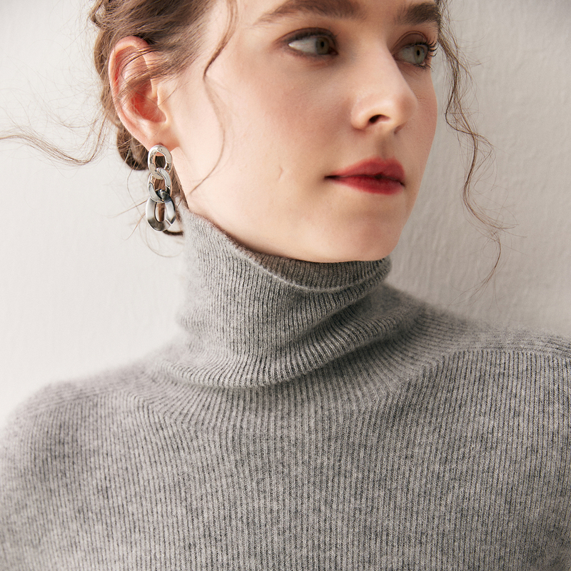 Ready-To-Wear ~ Turtleneck Cashmere Sweater for Women, Slim Fit Knit Top for Autumn and Winter, Wool Base Layer Ready-To-Wear ~ Turtleneck Cashmere Sweater for Women, Slim Fit Knit Top for Autumn and Winter, Wool Base Layer