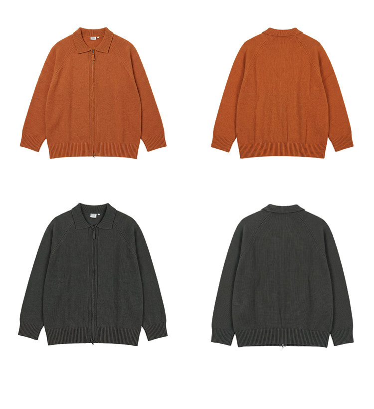 BUTTBILL Wool-Blend Double-Zip Cardigan