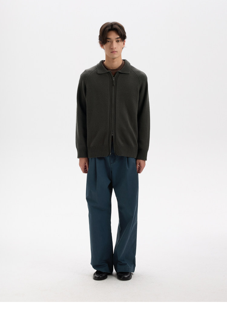 BUTTBILL Wool-Blend Double-Zip Cardigan