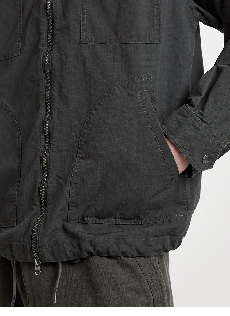 BUTTBILL Washed Shirt Jacket