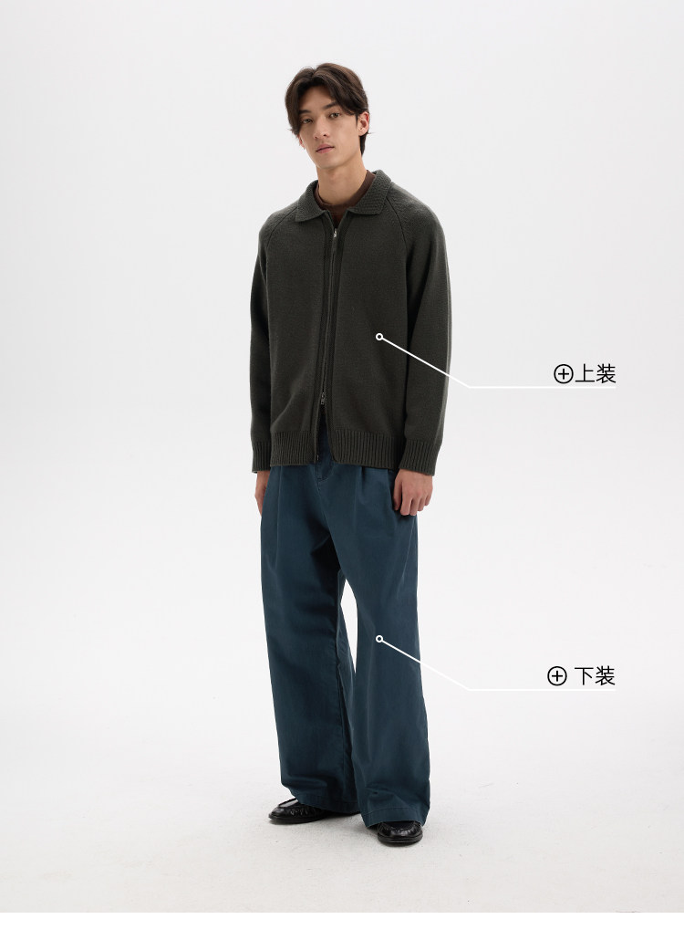 BUTTBILL Wool-Blend Double-Zip Cardigan