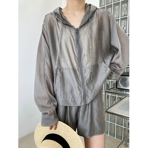 Одежда для защиты от солнца с капюшоном, тонкий летний комплект, дорожные дышащие шорты, штаны, по фигуре