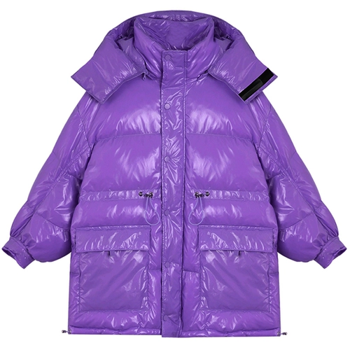 Пуховик, утепленная сиреневая куртка, в корейском стиле