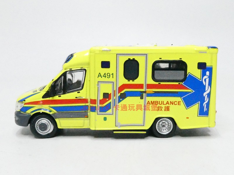 TINY合金消防車模型香港版賓士救護車收藏車模玩具