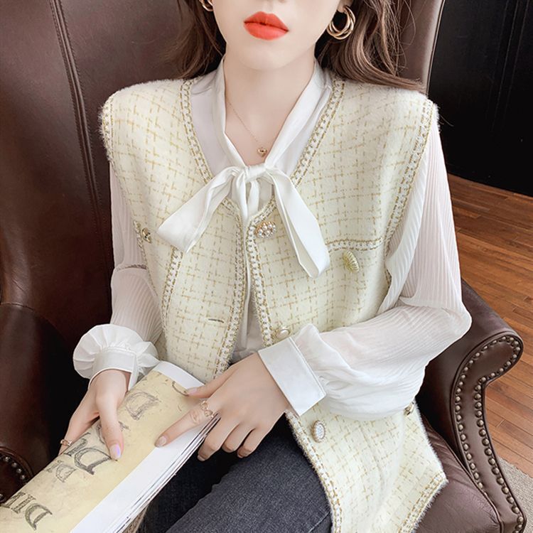 French-Style Plaid Vest for Women, 2026 Autumn and Winter New Model, Loose Fit, Slimming, Stylish Outerwear Vest
