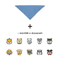 Yunshan Blue Triangle Scarf + собачья карта