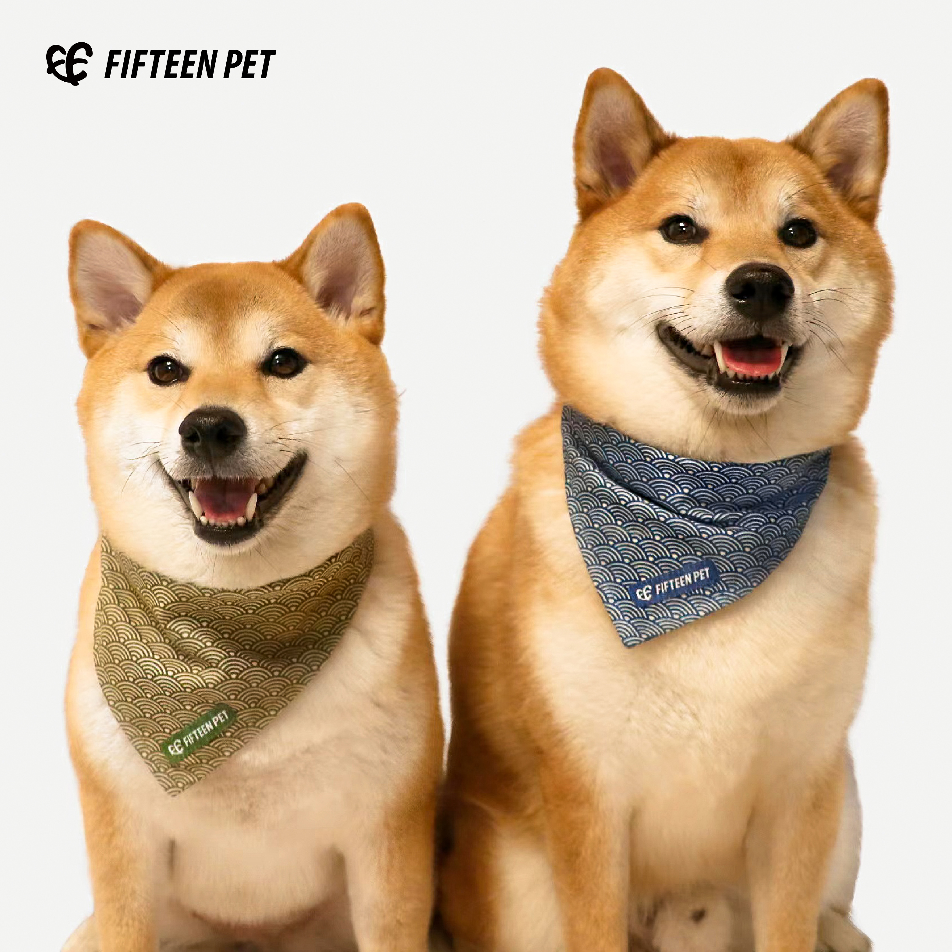 FIFTEEN PET dog triangle scarf saliva towel Shiba Inu scarf waterproof pet Japanese scarf dog tag customization
