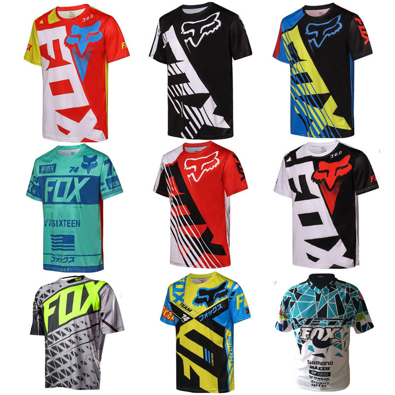 Summer New products Short sleeves Speed downwear FOX Mountaineering car ride Breathable Speed Dry T-shirt Outdoor Bike Service Customised