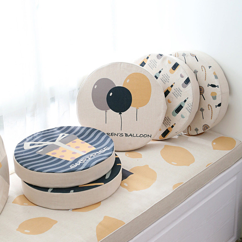 Original personality futon Simple modern cotton linen art futon floor Tatami cushion Removable and washable meditation pad