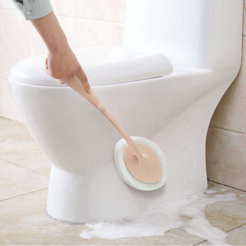 6-piece set of long handle sponge brush Floor brush Nano sponge wipe toilet brush toilet brush bathtub brush Kitchen cleaning brush