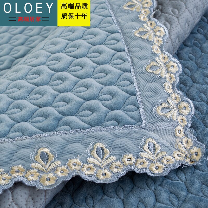 Light luxury winter thickened sofa cushion plush sofa cushion leather non-slip fabric sofa cover flannel sofa
