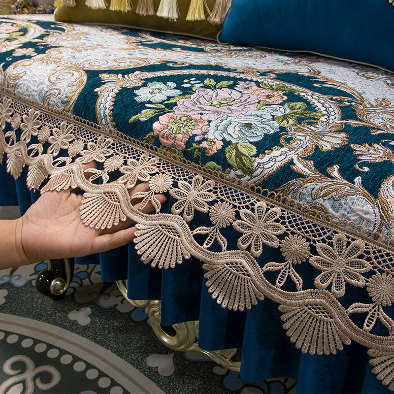 Eurostyle Sofa Cushion Upscale Lavish American Leather Sofa Cushions All Season Universal Non-slip Sofa Cover Cloth Art Set