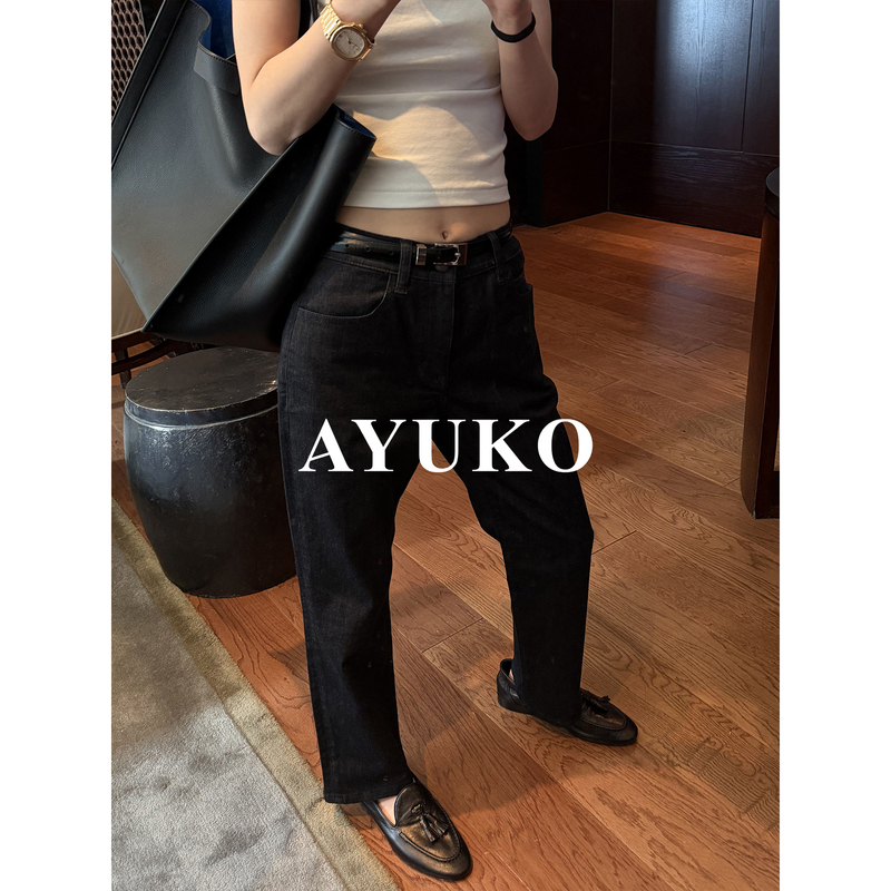 【Original Texture】Ayuko Italian Imported Berto Denim Vintage Mid-High Waist Nine-Point Micro-Stretch Jeans 【Original Texture】Ayuko Italian Imported Berto Denim Vintage Mid-High Waist Nine-Point Micro-Stretch Jeans