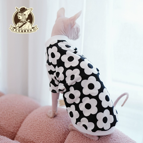 无毛猫事务所 Утолщенная хлопковая одежда для кошки осенней и зимней сфинкс с длинными рукавами.