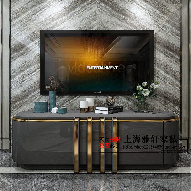 American light extravaganza solid wood TV cabinet Brief approx. modern metal baking lacquered TV cabinet high-style living room-style lockers-Taobao
