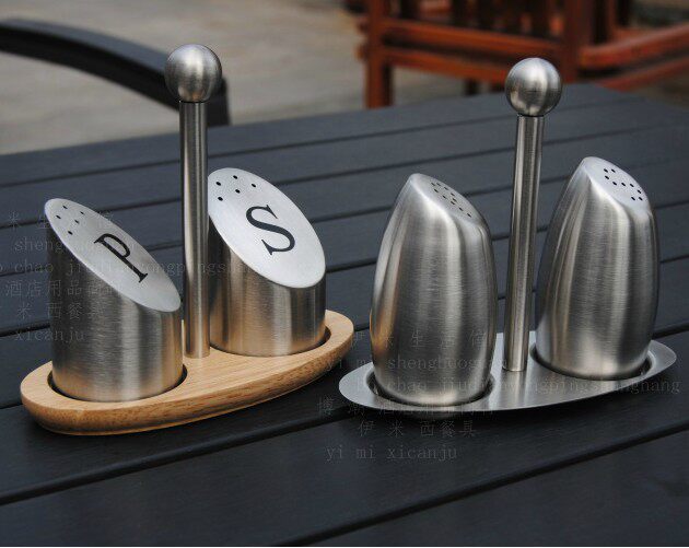 Exit German Stainless Steel Seasoning Jars Powder Cylinder Sauce Bottle salt Pepper Bottle salt Salt Tank oil Sauce Box-Taobao