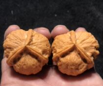 Wenwen walnut wild shaped lion head triangular three ribs special price is big rush Toad head pair
