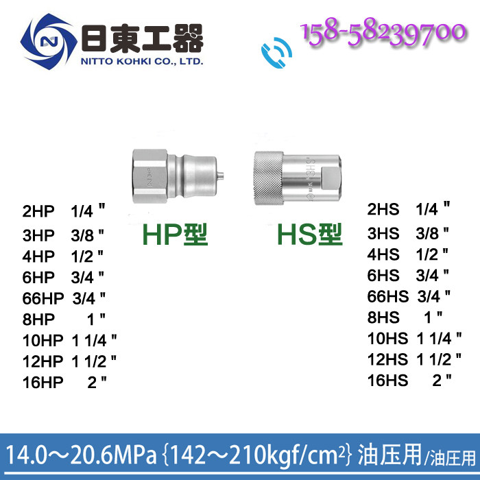 NITTO KOHKI Japan East Workers High Pressure Joint Japan-East Oil Pressure Joint 3HP NORMAL TEMPERATURE SPECIAL STEEL HYDRAULIC JOINT