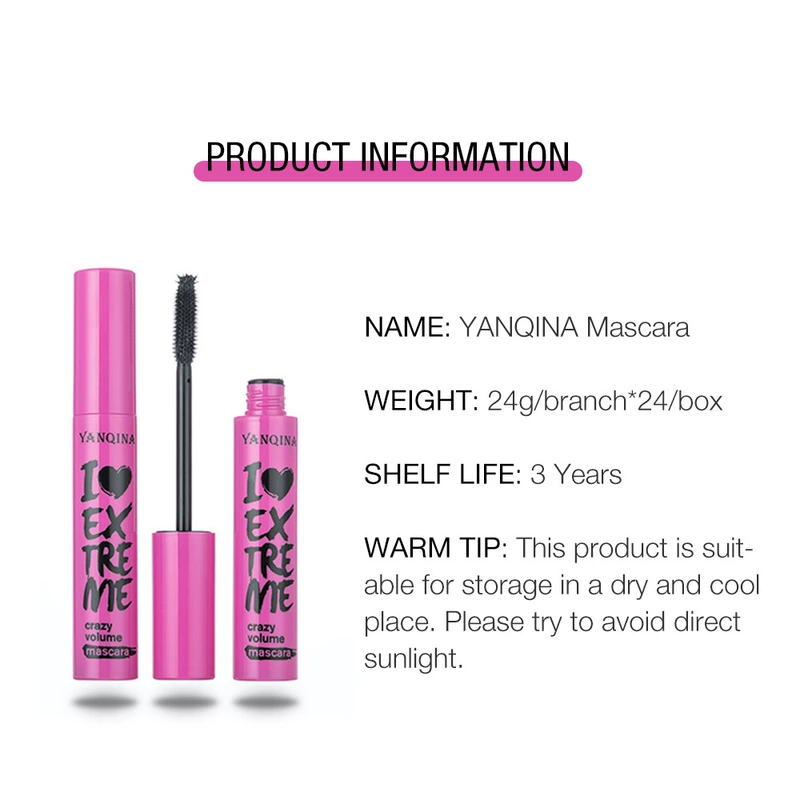 Mascara màu đen bàn chải silicon kéo dài dày uốn cong mascara chống màu nước trang điểm 8834 - Kem Mascara / Revitalash