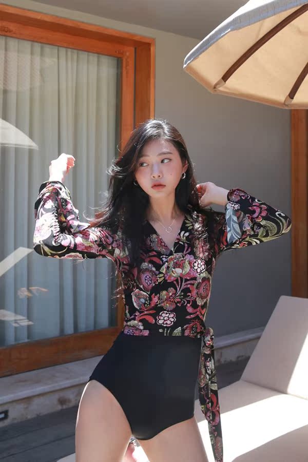 2019 phiên bản Hàn Quốc của bộ đồ bơi nữ một mảnh bảo thủ mới hai mảnh gợi cảm dễ thương in hình áo tắm suối nước nóng - Bộ đồ bơi One Piece váy bơi liền thân