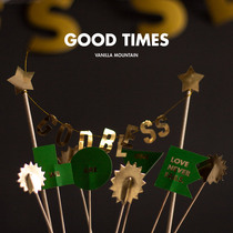 vm original design love flower cake fruit card decoration birthday party festival pull flag ins