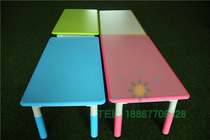 Childrens learning table can lift kindergarten plastic rectangular table Childrens table Toy desks and chairs