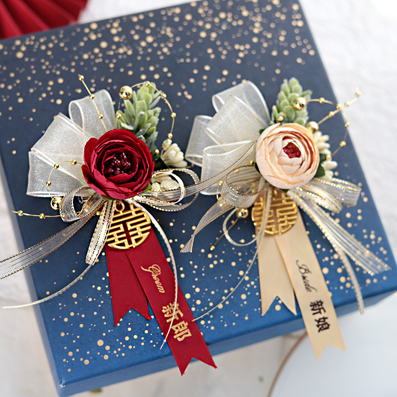 Son Ensemble Wedding Chest Flowers Wedding Groom Brides Full Family Parents Bridal Brooding Bridesmaid And Sisters Wrist Flowers