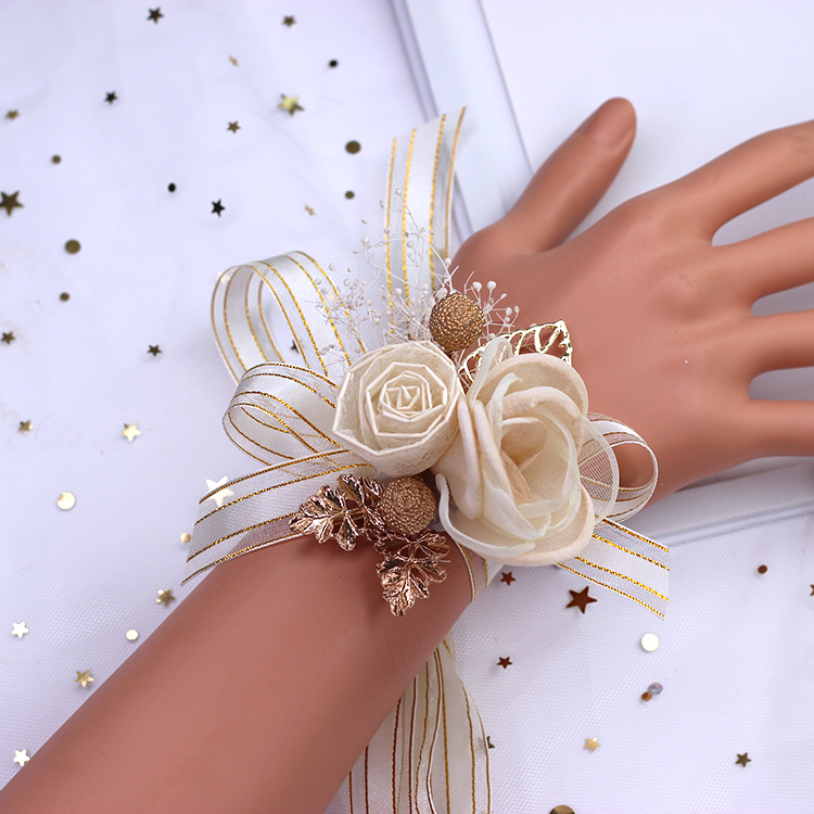 Sister group wrist flowers New Year Bridesmaid Sister hand flowers Best friend group Wedding corsage Dry flowers Wedding lapel flowers Small fresh