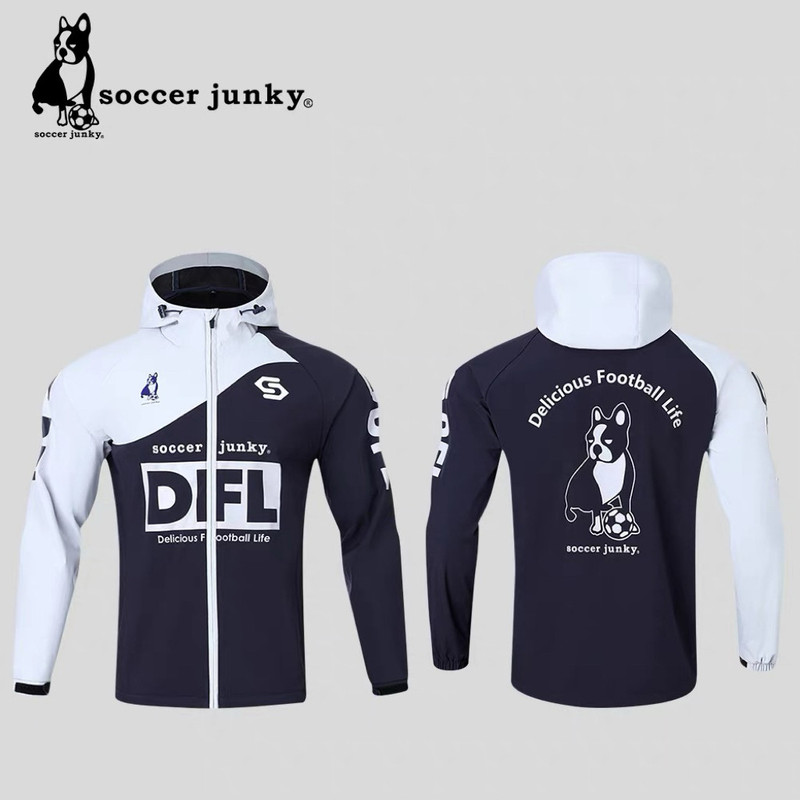 Football Dog Soccerjunky Football Raincoat Football Sports Training Hooded Windproof Jacket
