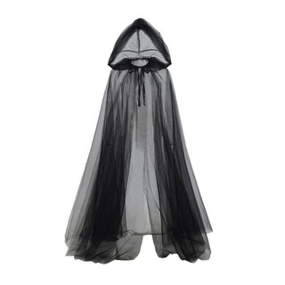 Black mesh cloak cape female wedding dress bridesmaid dress