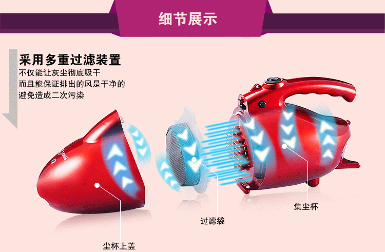may hut bui mini Trang chủ mini máy hút bụi gia đình cầm tay mites máy hút bụi im lặng túi nén mạnh xách tay - Máy hút bụi robot hút bụi bosch