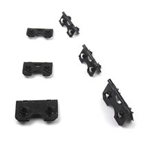 Photo frame bracket accessory serrated back plate adhesive hook density board support foot hinge with barbed folding black positioning hinge