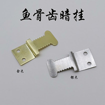 Cross embroidered electric meter case invisible hook fish bone hanging dark hanging double face serrated hanging accessories No frame frame hardware pendant