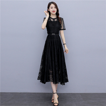 Lace dress for women Summer 2022 new temperament Less Feminine taste gentle Wind with a long collection of slim and slim dresses