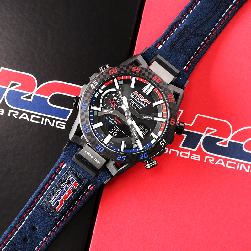 Casio Limited Edition Hrc Honda Team Co-Branded Ecb-2000Hr-1A Carbon Fiber Solar Bluetooth Watch for Men