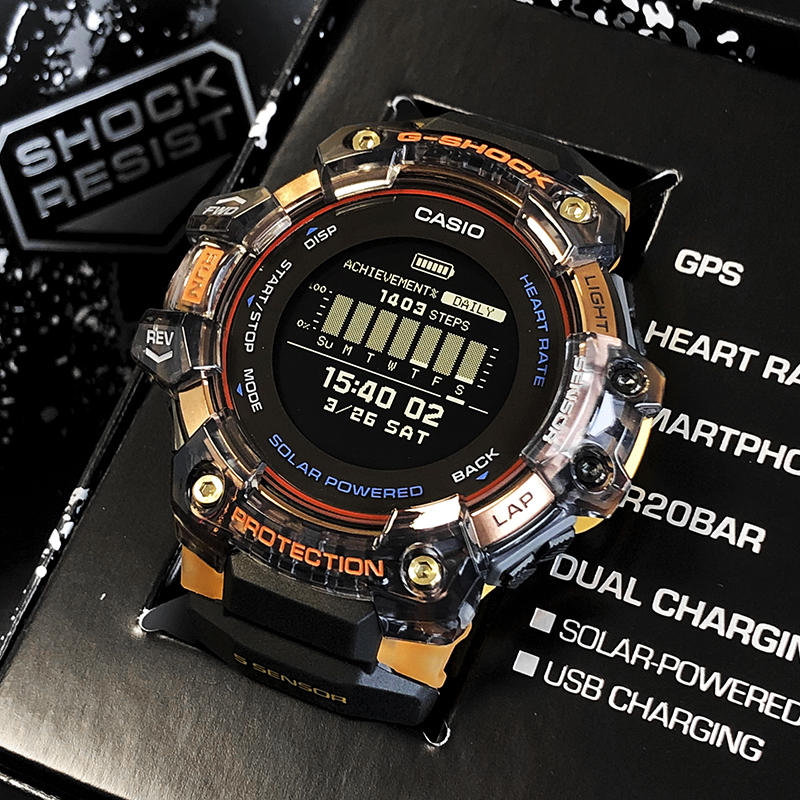 Casio G-Shock Men's Gbd-H1000-1A4 Watch Catman Bluetooth Smart Pedometer Heart Rate Gps Sports