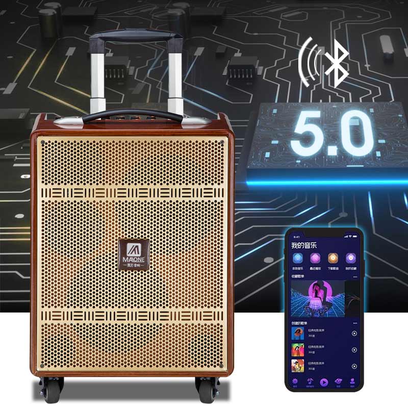 American Manlong high-end outdoor audio high-power with wireless Bluetooth live mobile rod type square dance speaker