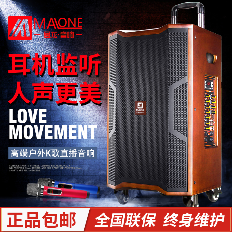 Manlong Square Dance Audio Outdoor Speaker K Song High-end High Power With Wireless Microphone Bluetooth Lever Sing K Sound
